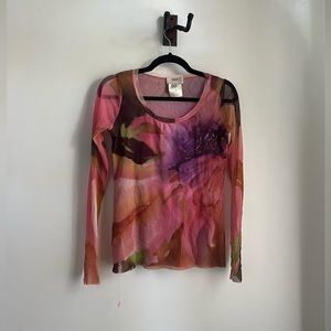 Y2K  dyed mesh top